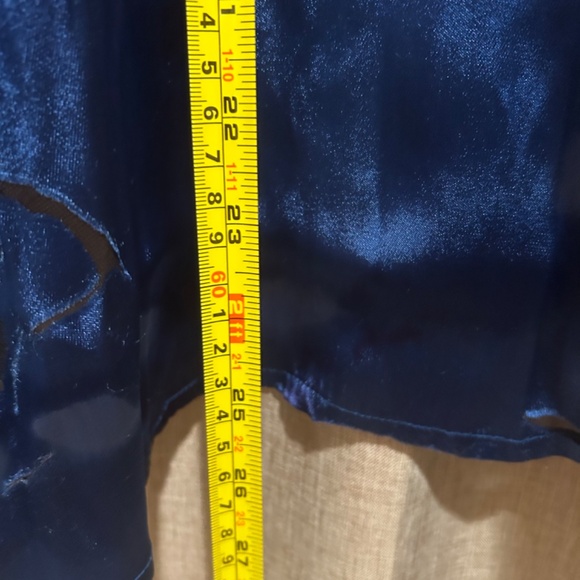 Chicos-Art to Wear Blue Silk Blend Burnout Open Cardigan/Kimono Sz 2 (Large) - Picture 8 of 10